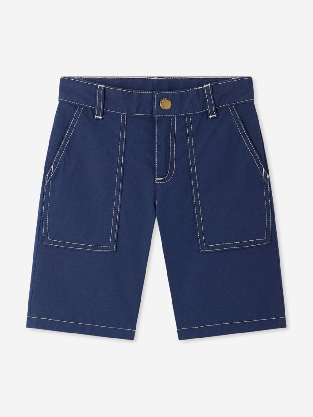 Bonpoint Boys Navy Ripstop Cotton Bermuda Shorts Size 4Y